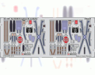 Фототравление привязные ремни Su-25UB Frogfoot B seatbelts