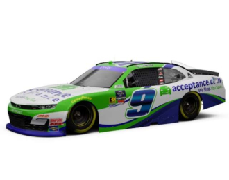 Chevrolet #9 Ross Chastain *Acceptance Insurance*, white/green/blue 2025