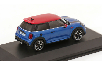 MINI Cooper F56 John Cooper Works (2023), blue metallic /red