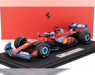 FERRARI F1 Sf-24 Team Scuderia Ferrari №16 3rd Miami Gp (2024) Charles Leclerc - Con Vetrina - With Showcase, Red Light Blue