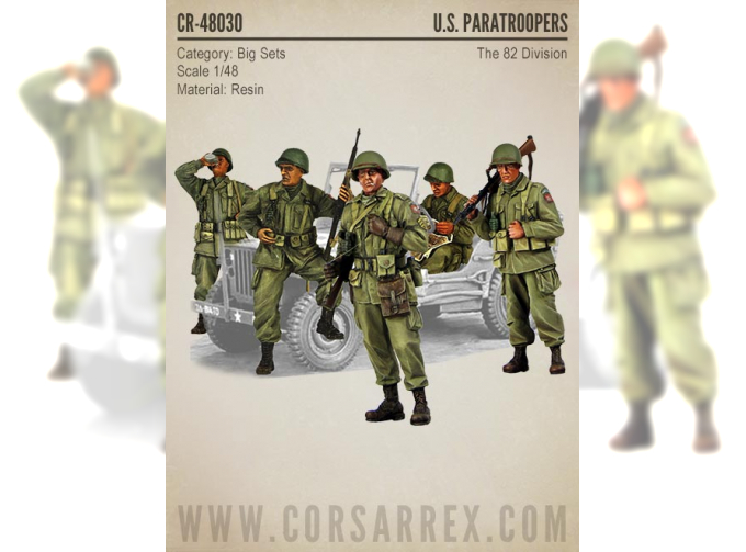 Сборная модель U.S. Paratroopers, The 82 Division (5 figures)