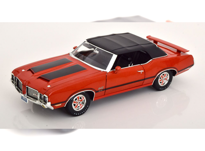 OLDSMOBILE 442 W-30 Convertible with removable Softtop (1972), orange metallic/black