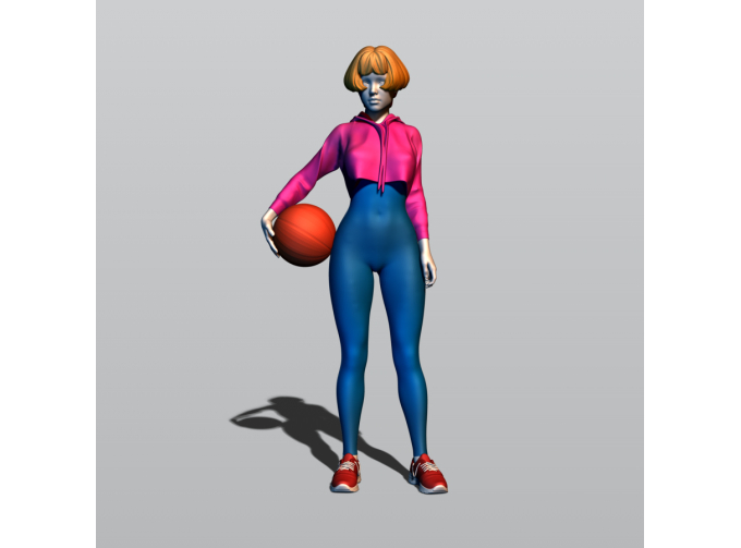 Фигура Баскетболистка, окрашенная