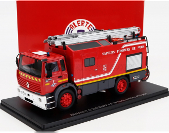 RENAULT G230 Sides Bspp Fa18 Tanker Truck 2-assi Saupers Pompiers De Paris (1991), Red Grey