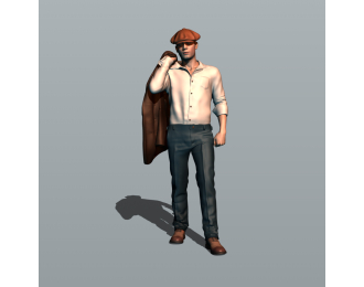 Фигурка  Усов, окрашенная