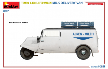 Сборная модель TEMPO A400 Lieferwagen 3-wheels Milk Delivery Van 1962