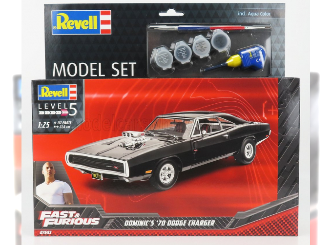 Сборная модель DODGE Dom's Dodge Charger R/t (1970) - Fast & Furious 7, Black (подарочный набор)