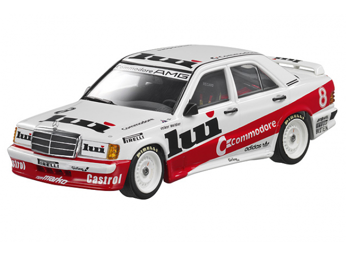 MERCEDES-BENZ 190E 2.3-16 "Commodore Lui" #8 Volker Weidler DTM (1986), white / red