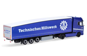 DAF XG+ Ecoflex тягач с прицепом, синий