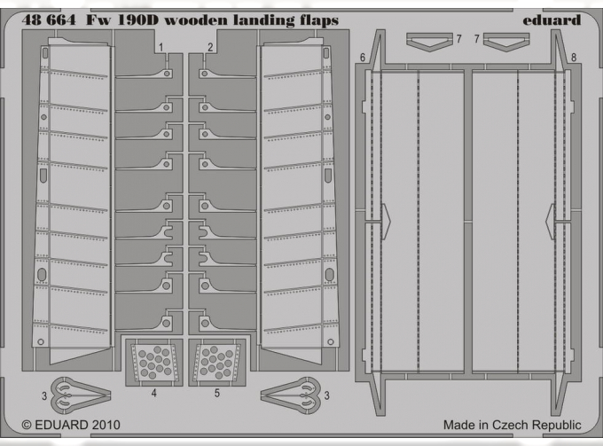 Фототравление Fw 190D wooden landing flaps