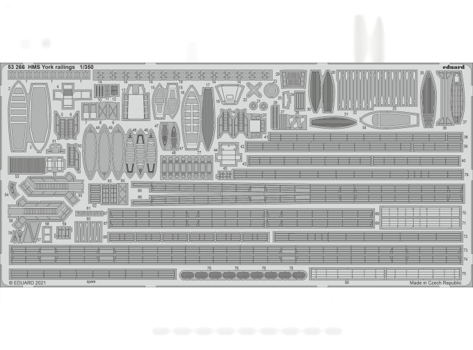 Фототравление для HMS York, ограждения