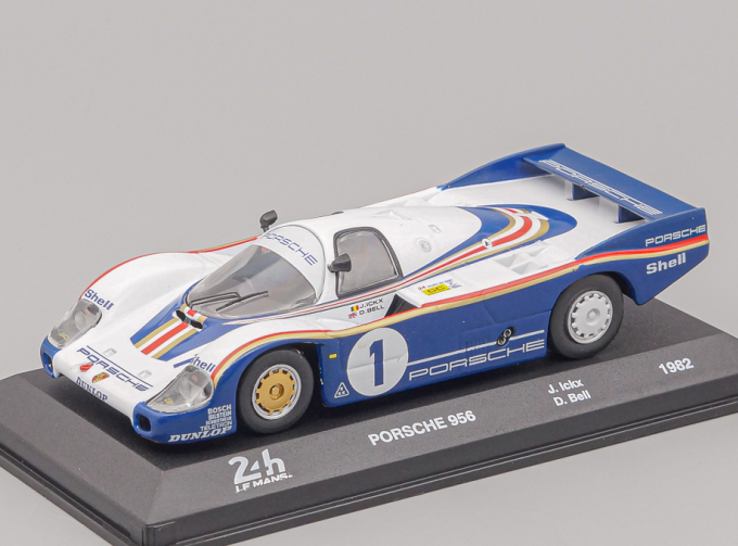 PORSCHE 956lh 2.6l F6 Twin Turbo Team Rothmans Porsche System №1 Winner 24h Le Mans (1982) Jacky Ickx - Derek Bell, white / blue