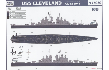 Сборная модель USS CLEVELAND CL-55 1945 Deluxe Edition