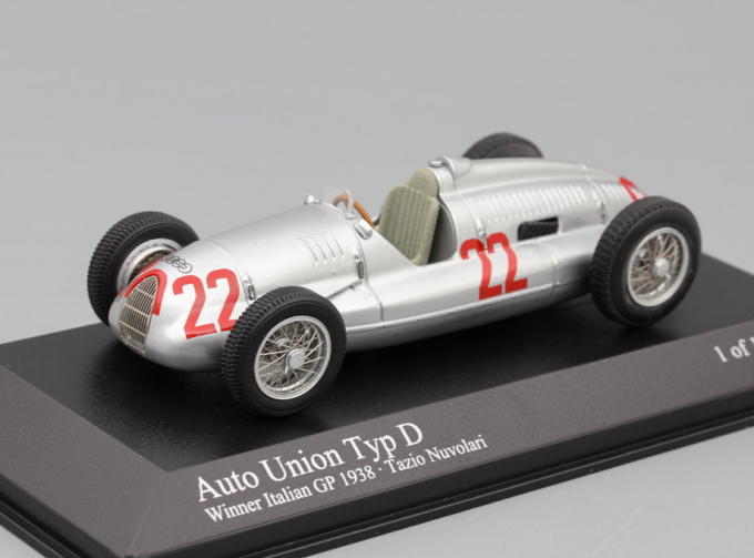 AUTO UNION Typ D Tazio Nuvolari Winner Italian GP (1938), grey