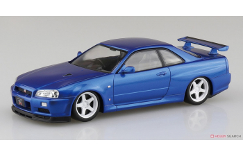 Сборная модель Nissan Skyline GT-R -R34 Custom Wheel (Bayside Blue)