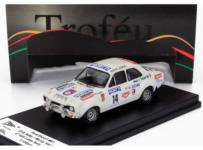 FORD Escort Mki (night Version) №14 Rally 1000 Lakes (1975) Erik Aaby - Monty Karlan, White