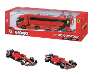 IVECO S-Way 570 Ferrari Racing Transporter (2022) + 2* FERRARI F1-75, red