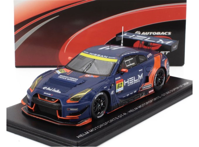 NISSAN Gt-r Team Helm Motorsports №62 Gt300 Class Super Gt (2024) Kohei Hirate - Yuya Hiraki - Reiji Hiraki, Blue
