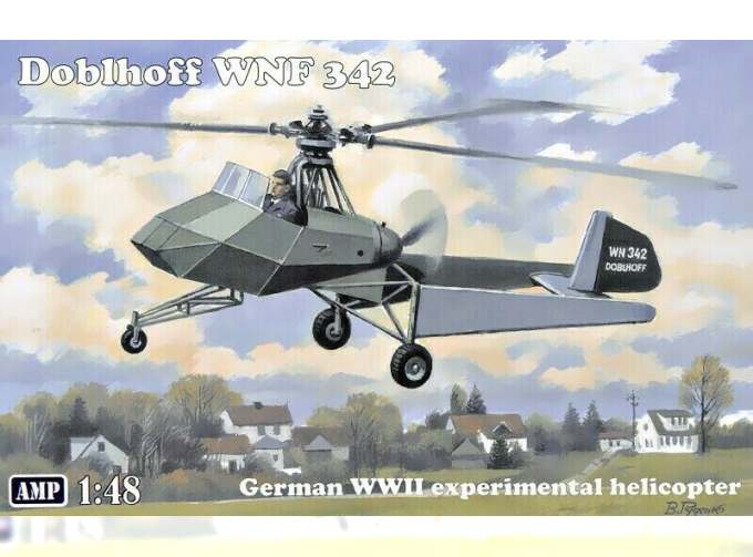 Сборная модель Doblhoff WNF 342 German WW II helicopter