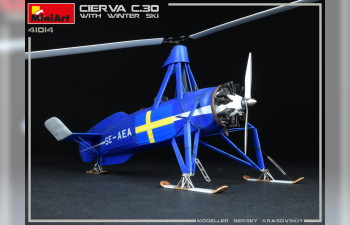 Сборная модель Вертолёт CIERVA C.30 w/ WINTER SKI