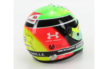 SCHUBERTH HELMET F2 Casco Helmet Dallara Team Prema Racing N 20 Season Mick Schumacher (2020) F2 World Champion, Yellow Green Red Black