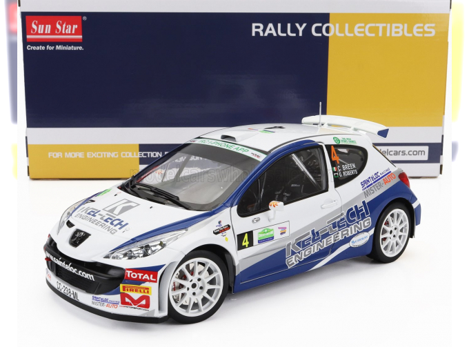 PEUGEOT 207 S2000 №4 Rally Circuit Of Irland (2012) C.Breen - C.Roberts, White Blue