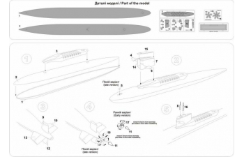 Сборная модель Подводная лодка SSBN-598