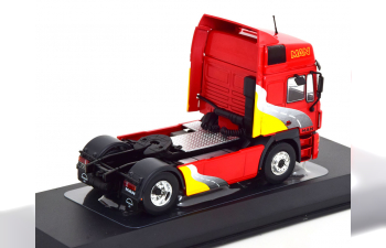 MAN F2000 towing vehicle, red grey yellow