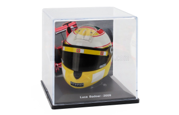 HELMET F1 Casco Helmet Luca Badoer Team Scuderia Ferrari F60 Season (2009), White Yellow