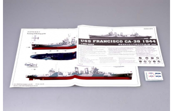 Сборная модель Американский тяжелый крейсер USS San Francisco CA-38 (1944г.)