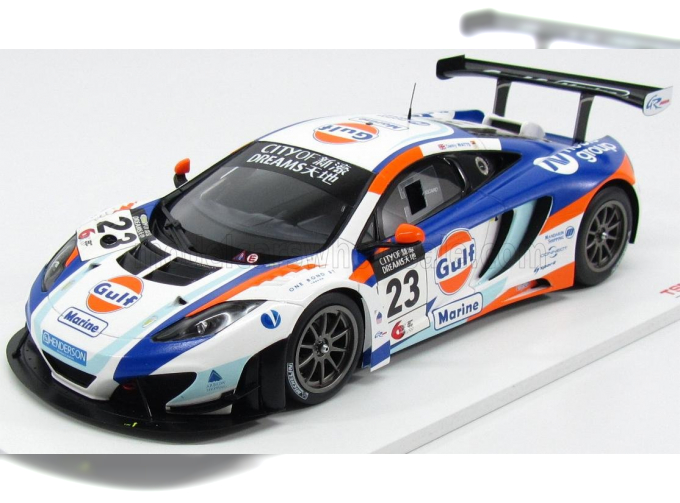 McLAREN Mp4-12 Team Gulf United Autosport №23 2nd City Of Dreams Macau Gt Cup D.watts (2013), White Blue Orange