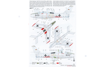 Сборная модель F-84F Thunderstreak 'Luftwaffe' HI-TECH
