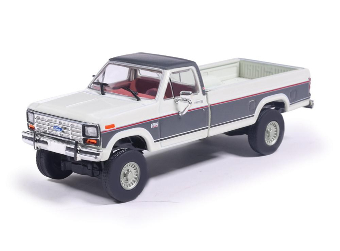 FORD F-150 XLT Lariat Long Bed Styleside 4x2 pick-up (1986), white / grey