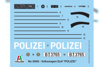 Сборная модель VOLKSWAGEN GOLF POLIZEI