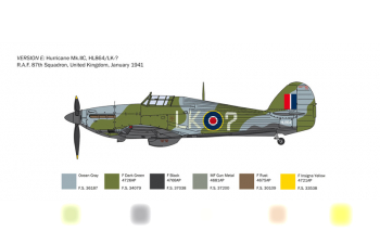 Сборная модель HAWKER Hurricane Mkiic Military Airplane 1941