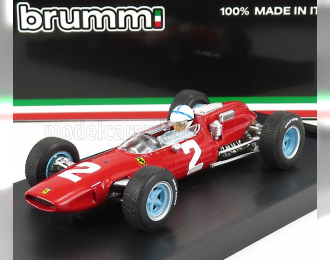 FERRARI F1 158 N 2 Winner Italy Gp John Surtees 1964 World Champion - With Driver Figure, Red