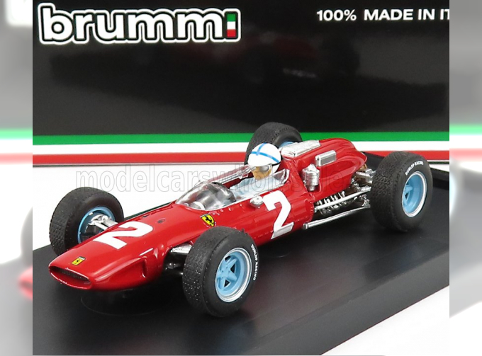 FERRARI F1 158 N 2 Winner Italy Gp John Surtees 1964 World Champion - With Driver Figure, Red