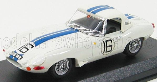 JAGUAR E-type 3.8l Team Briggs Cunningham №16 24h Le Mans (1963) R.salvadori - P.richards, White Blue