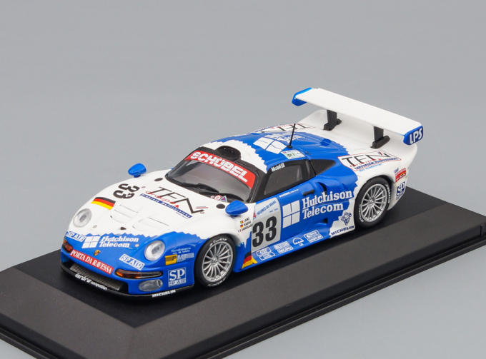 PORSCHE 911 GT 1 Le Mans #33 Team Schubel 1997, white / blue