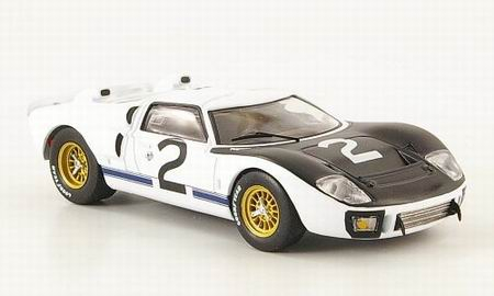 FORD MKII 2 K.Miles-B.McLaren-C.Amon-L.Bianchi Essais LM (Avril) 1966, белый с черным