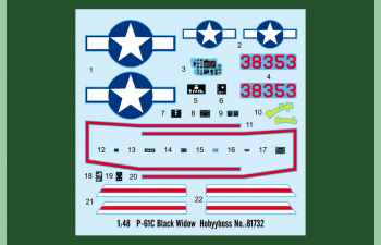 Сборная модель Самолет US P-61C Black Widow