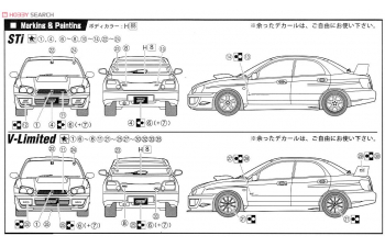 Сборная модель Subaru Impreza WRX STI 2003