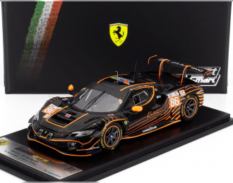 FERRARI 296 Gt3 3.0l Turbo V6 Team Gr Racing №86 24h Le Mans (2024) Riccardo Pera - Daniel Serra - Michael Wainwright, Black Orange