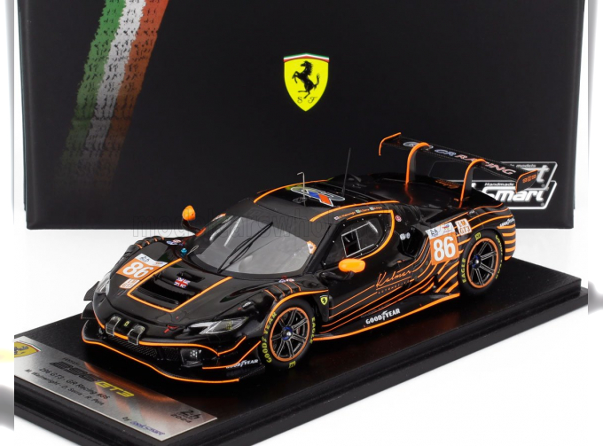 FERRARI 296 Gt3 3.0l Turbo V6 Team Gr Racing №86 24h Le Mans (2024) Riccardo Pera - Daniel Serra - Michael Wainwright, Black Orange