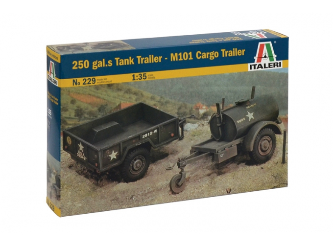 Сборная модель 250 GAL.S TANK TRAILER - M101 CARGO TRAILER