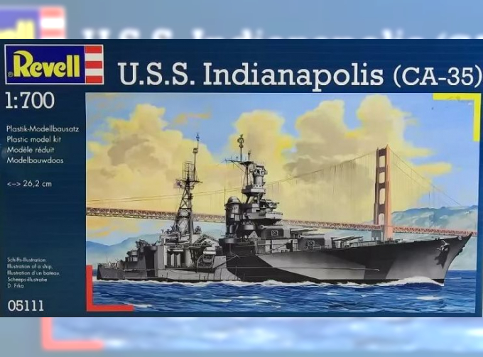 Сборная модель Американский тяжелый крейсер USS Indianapolis CA-35