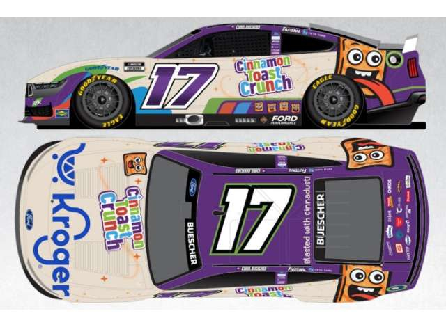 Ford Mustang #17 Chris Buescher *Cinnamon Toast Crunch*, various 2025