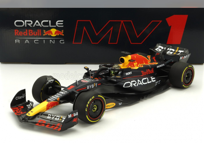 RED BULL F1 Rb19 Team Oracle Red Bull Racing №1 World Champion Winner Abu Dhabi Gp (2023) Max Verstappen, Matt Blue