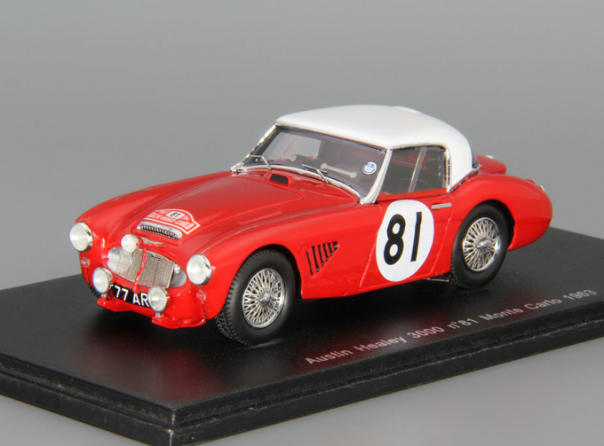 AUSTIN Healey 3000 #81 Monte Carlo (1963), red / white