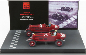 ALFA ROMEO F1 2x P3 Scuderia Ferrari №18 Winner Tripoli Gp (1934) Varzi + P3 №8 2nd Tripoli Gp (1934) Moll, Red